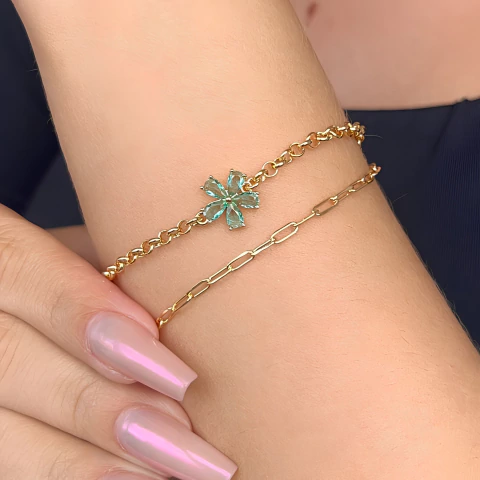 Pulseira Flor de Cristal - Loja das Revendedoras