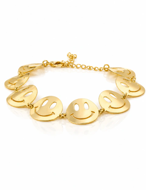 Pulseira Smiles Banho Ouro 18k