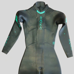 Roupa Wetsuit Roka Maverick Mx Neoprene 5mm Full Feminina Preto / Verde Wlarge USADO na internet