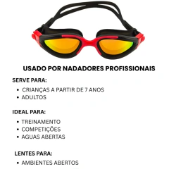 Óculos Natação Offshore Polarized Mirror Águas Abertas Hhead COR:PRETO/VERMELHO - AD2 TRI Outlet 