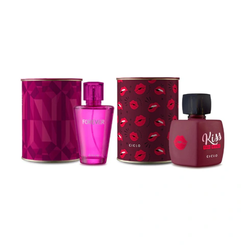Combo Deo Colonia 100ml Lata Kiss You More + Forever