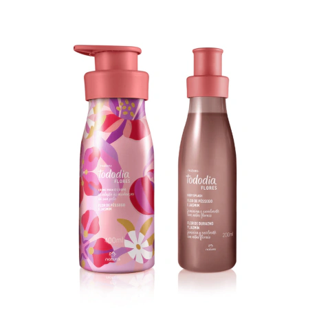 Kit Hidratante + Body Splash Flor de Pêssego e Jamim - Tododia Flores