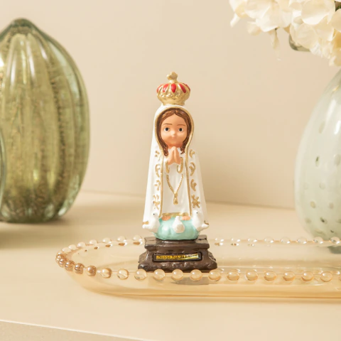 Imagem Nossa Senhora de Fátima Baby Inquebrável - 16 cm