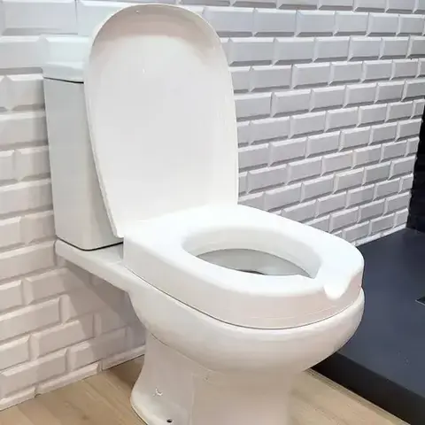 Assento Sanitário Oval Elevado 7,5 cm com Tampa Mebuki para Banheiro e Acessibilidade