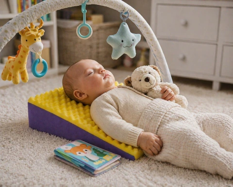 Encosto Antirefluxo Infantil 70 x 59 cm com Capa JB para Apoio e Conforto