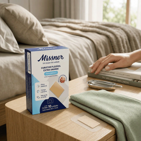 Curativo Flexível Extra Grande Transparente Missner para Proteção de Ferimentos