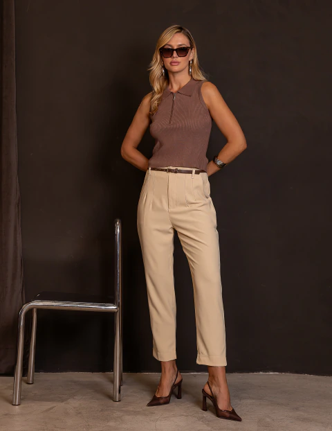 Regata Tricot Polo Cafe