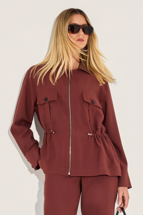 Parka Alfaiataria Irene Chocolate
