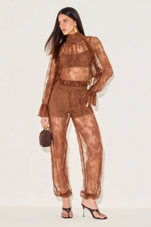 Calça Renda Luciane Mocha