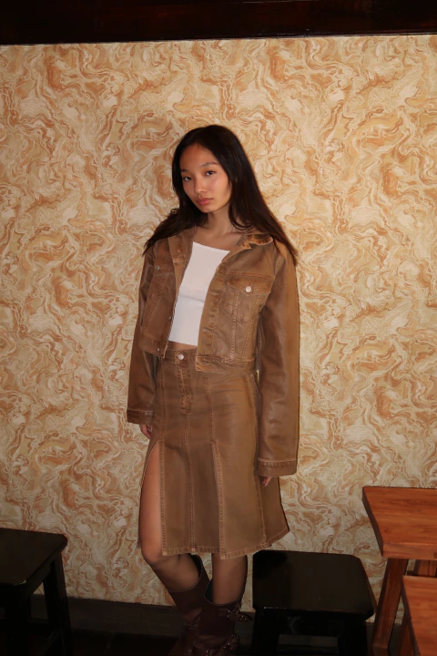 HOODIE JACKET LIGHT BROWN