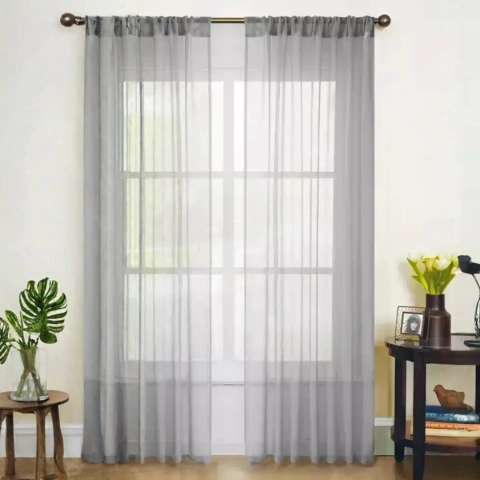 Cortinas Voile Hilo Poliester 1.40x2.20mt