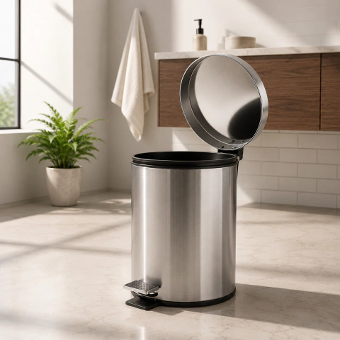 CESTO DE BASURA ACERO INOX
