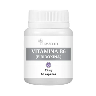 Vitamina B6 (Piridoxina) 25mg 60 Cápsulas