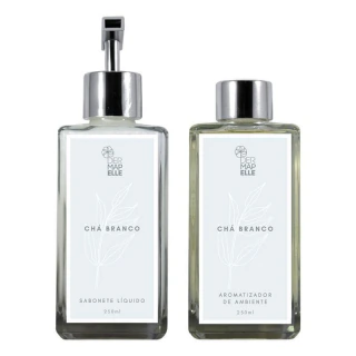 Combo Sabonete Líquido 250 mL e Aromatizador de Ambiente 250 mL Chá Branco