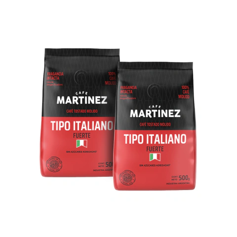 Combo Café Molido Tipo Italiano 500g x2 packs