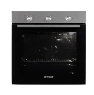 Horno eléctrico empotrable 73 L Acero Inoxidable eficiencia A con 8 funciones y perillas retráctiles - HEQB60X
