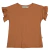 Blusa Infantil menina Algodão Babados Terracota