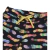 Shorts Infantil Unisex estampa Minhocas preta - comprar online