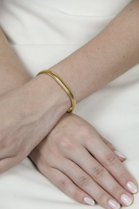 Pulseira Corrente Cobra - Dourado