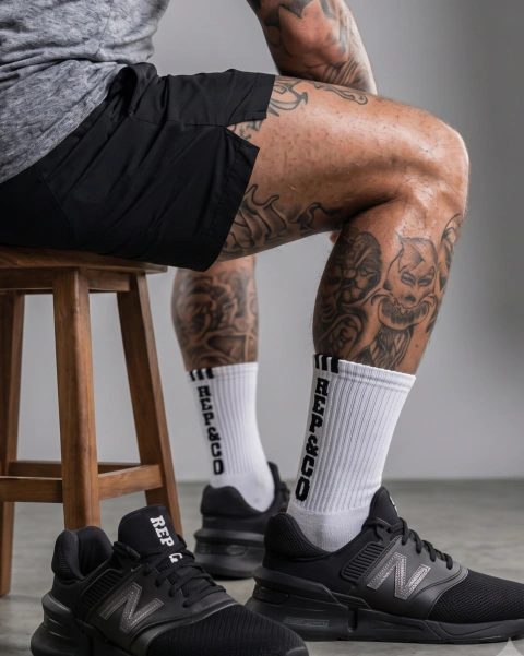 Meia De Alta Performance - WHITE - Poliamida - REP&CO REP SOCH