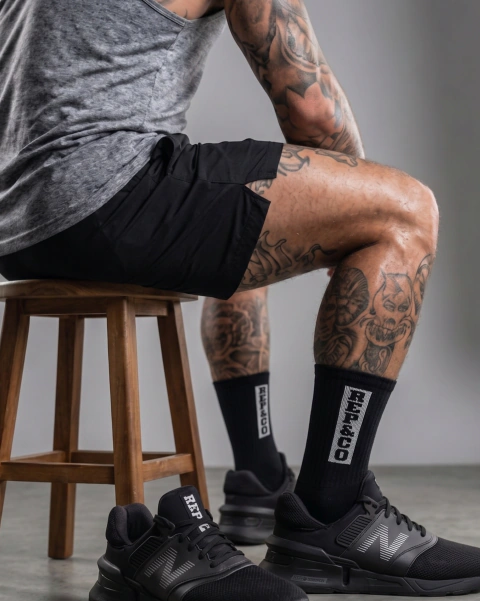 Meia De Alta Performance - BLACK - Poliamida - REP&CO REP SOCH
