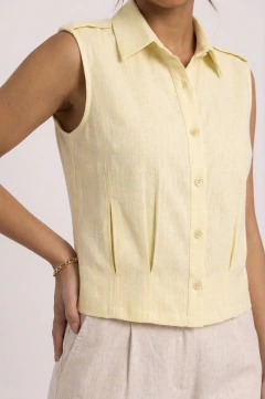 Colete Casual em Linho - comprar online