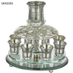 Vertedor Cristal 8 Copas Plata 25X33cm Giratorio Varios - comprar online