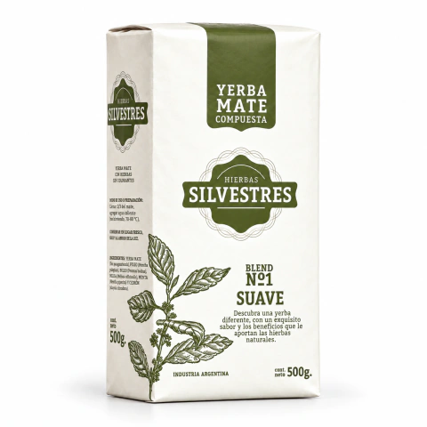 Yerba Mate #1 Suave x 500 g Hierbas Silvestres