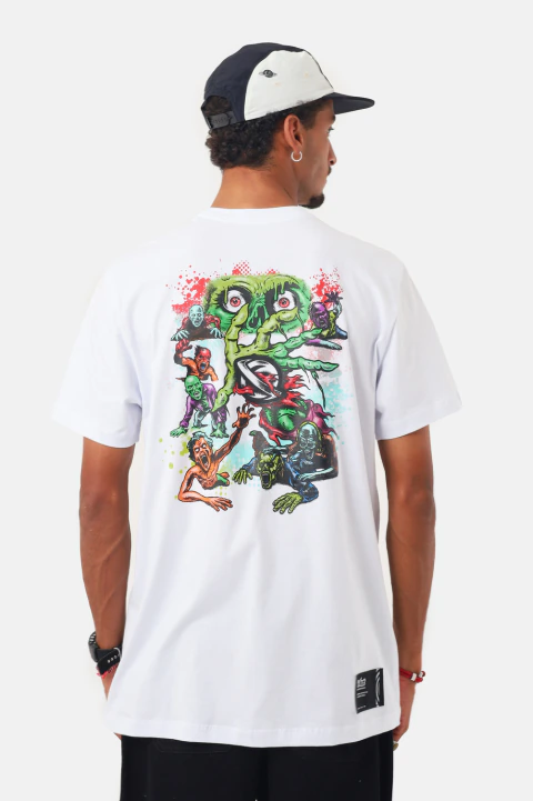 T-Shirt Lost Zombie Crawling Branco