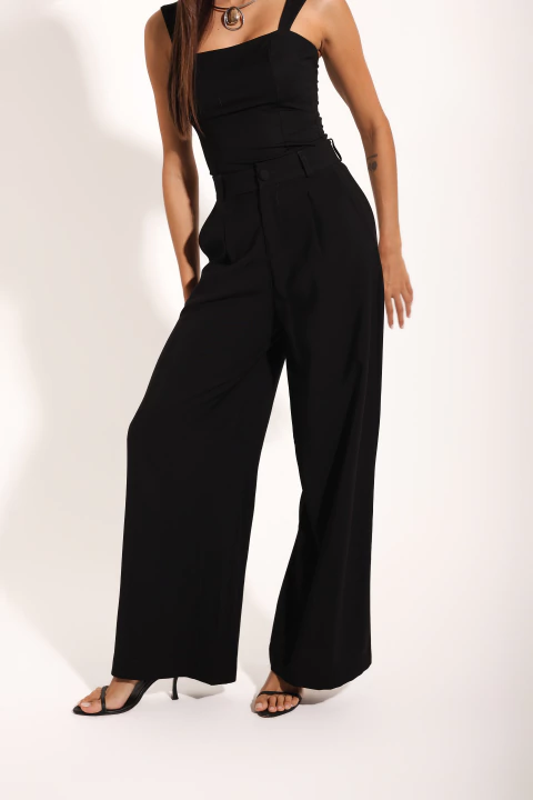 Calça Pantalona Alfaiataria PRETA - comprar online
