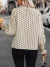 Blusa com Manga Lanterna, Estampa de Bolinhas e Babado na Barra, - Tonello Store