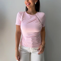 Blusa com Renda Nathy Rosa