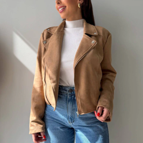 Jaqueta Suede Lilian Nude - comprar online