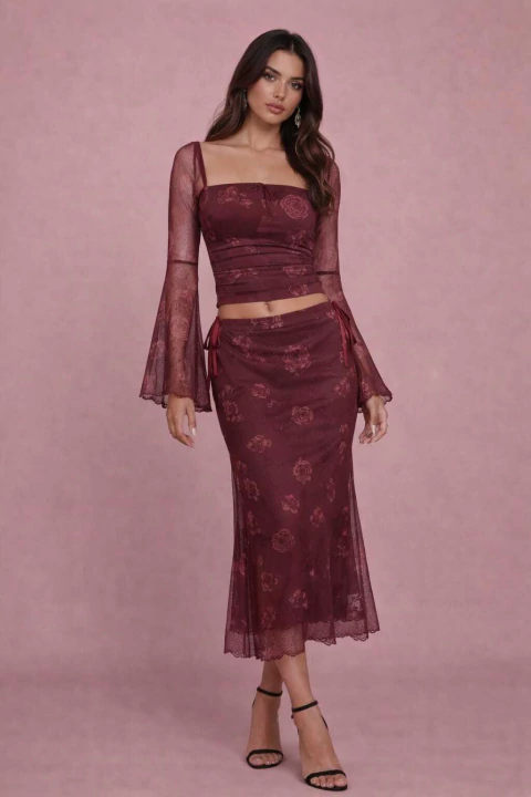 Conjunto Wine Chic