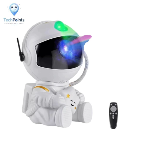 Lámpara Proyector Galaxia Estrellas con Astronauta Sentado - Control Remoto y Efectos LED Multicolor - comprar online
