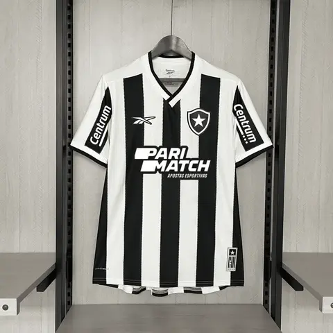 Camisa Botafogo I 24/25 - Torcedor Reebok Masculina - Preta e branca todos os patrocínios - comprar online