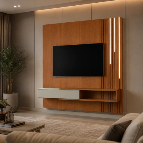Painel Suspenso 100% MDF Reflet – Belaris Móveis