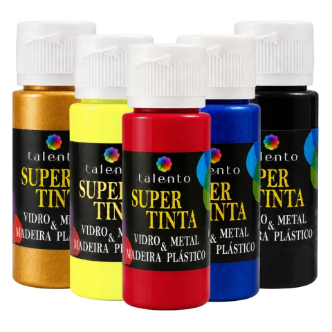 Super Tinta para Vidro, Metal, Plástico e Madeira 60ml - Talento