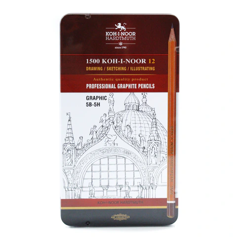 Lápis Graduado Profissional Koh-I-Noor com 12 Unidades