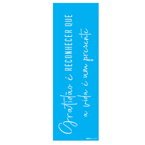 Stencil de Acetato para Pintura 10x30 Estamparia Frase Gratidão É Reconhecer Opa 3497