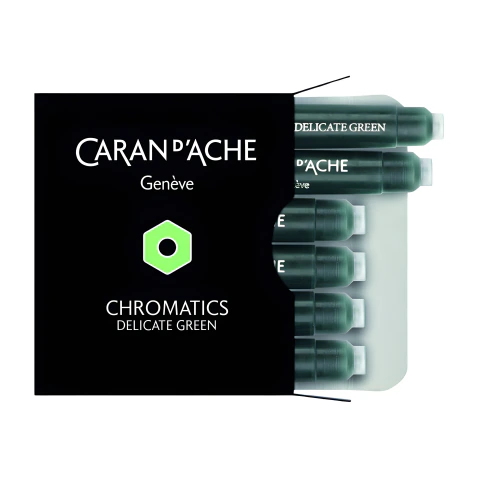Cartucho Carandache para Caneta Tinteiro Verde Delicado 6 Unidades 8021221