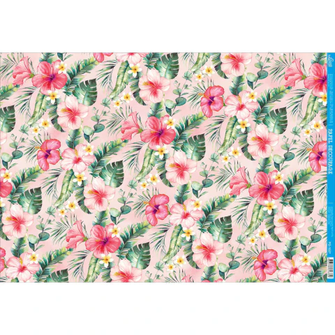 Papel para Decoupage Litoarte 49x34,3cm Floral Havaiano - PD-1027