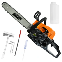 Motosierra Naftera Lusqtoff 2,5hp 52cc Espada de 20" Velocidad 11000rpm corte 51cm Garden plus