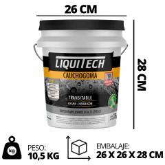 Membrana Liquitech Cauchogoma Impermeabilizante Techos 10kg Gris Mate - FASE