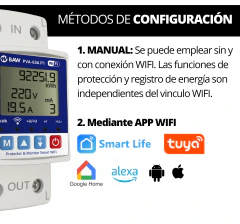 Protector Tensión Baw 63a Digital Smart Wifi Sobrecarga Fuga - FASE