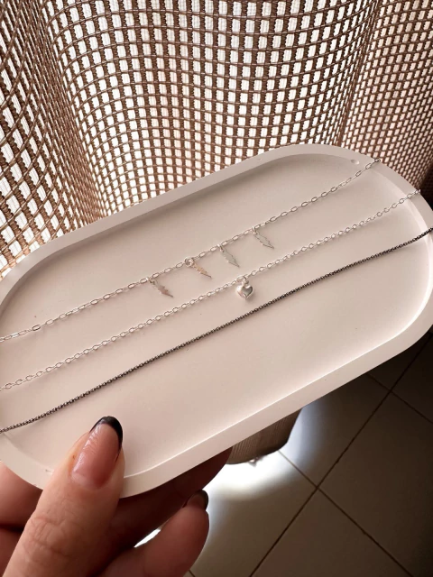 Tornozeleira boho corrente pipoca envelhecida