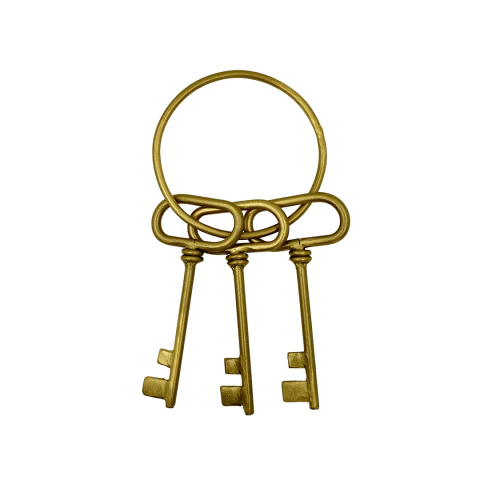 Llaves Antiguas Decorativas de Metal en Argolla, 3 Colores Disponibles - comprar en línea