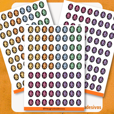 72 Ovos de Dinossauro- Adesivo para Rígidos