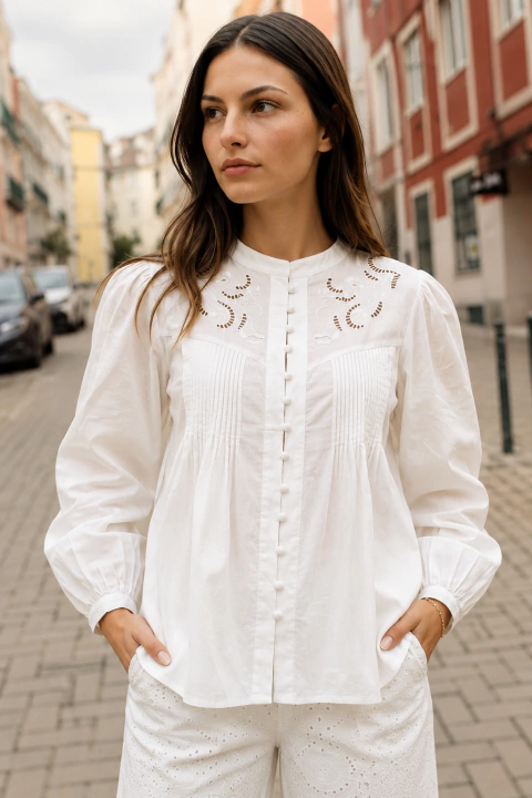 Camisa Bordada(R014)