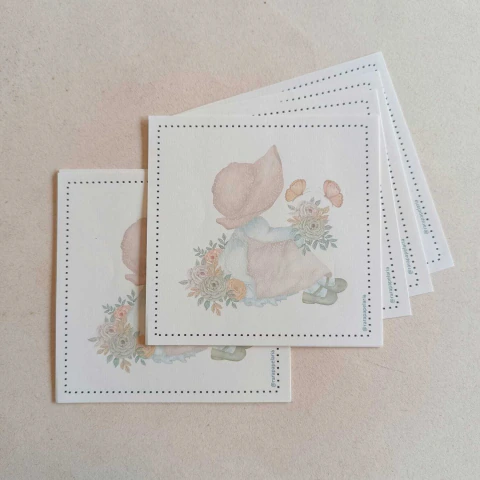 Bloquinho de Recado 10x10 Coleção COSTURANDO MEMÓRIAS 50fls Papel Marfim 75g | MENINA ROSÉE